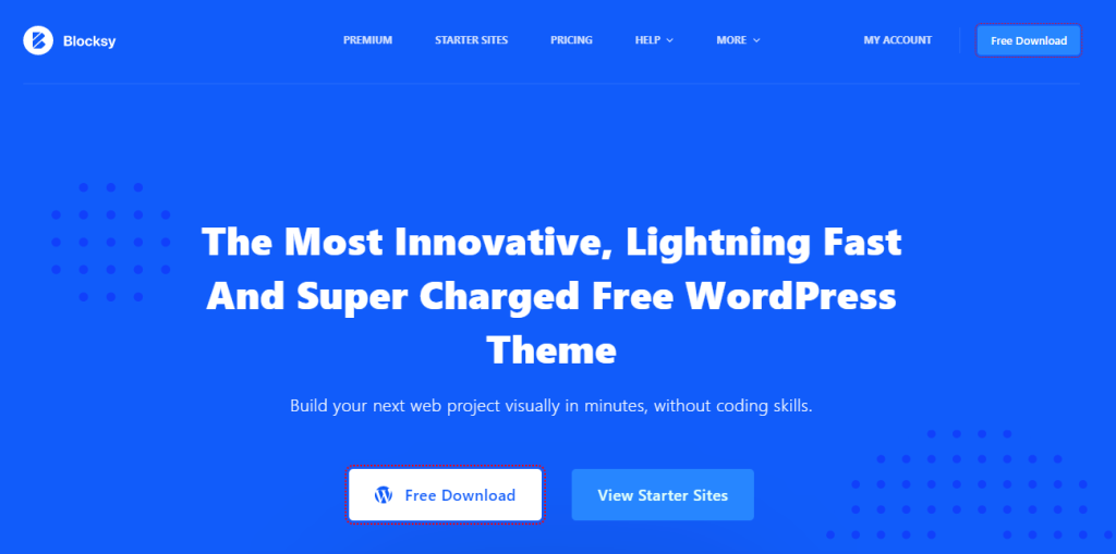 Fastest WordPress theme -Blocksy