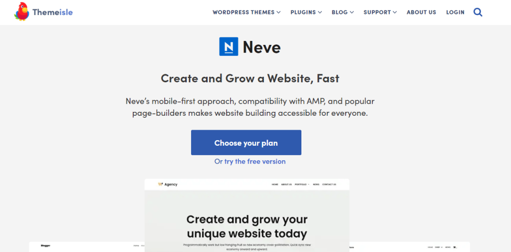 Fastest WordPress theme -Neve