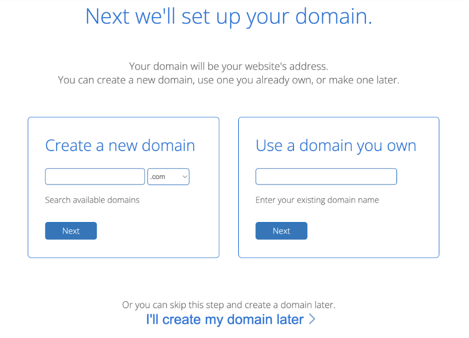 Bluehost domain 