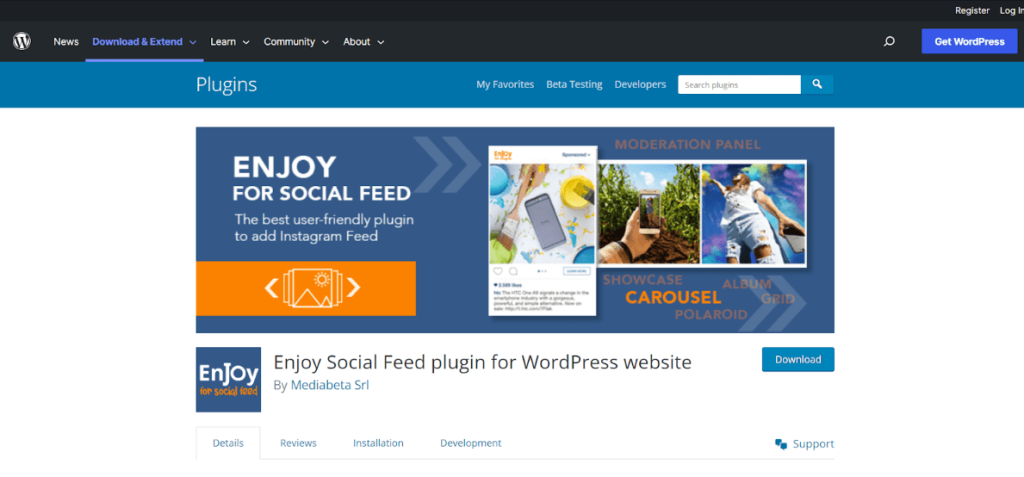 enjoy social feed plugins for wordpress overview