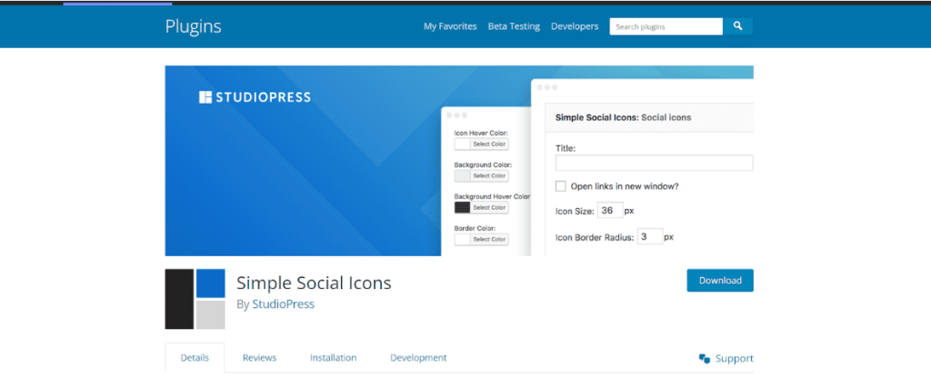 simple social icons overview 