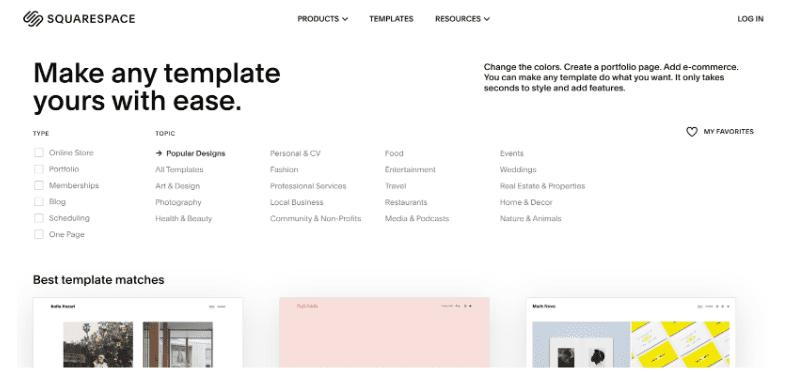 SquareSpace Template Overview